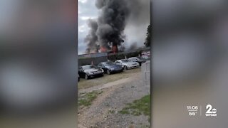 Auto body shop fire sends mechanic to hospital in Rosedale