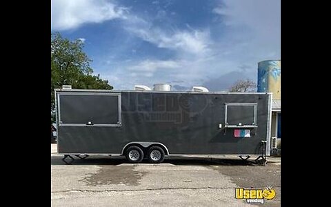 2019 Freedom 7' x 28' Professional BBQ Kitchen Concession Trailer | Mobile BBQ RIg for Sale in Texas