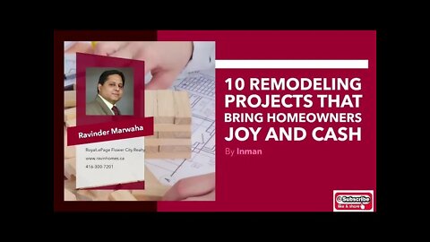 10 REMODELING PROJECTS THAT BRING HOMEOWENERS JOY & CASH || CANADA HOUSING NEWS || GTA MARKET UPDATE