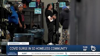 COVID surge in some homeless shelters