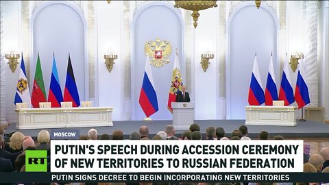 President Putin's speech during accession ceremony of new territories to RF