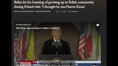 Biden Caught Telling Lies About Childhood Upbringing During Polish Visit!
