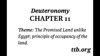 Deuteronomy Chapter 11 (Bible Study)