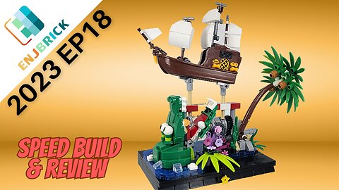 ENJBRICK - Pirate Ship - Brick/Technic Style build Peter Pan Croc (Lego Alternate Build)