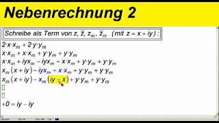 Kreisgleichung 5 ►Herleitung der komplexen Kreisgleichung (UNI)