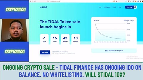 Ongoing Crypto Sale - Tidal Finance Has Ongoing IDO On Balancer. No Whitelisting. Will $TIDAL 10X?