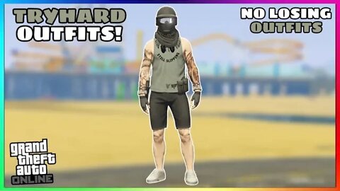 Easy Gray Logo Merge Glitched Male Tryhard Outfit With ANY Belt (GTA Online)