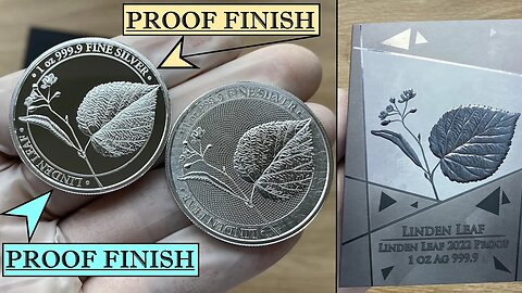 Proof Version!!! 2022 Germania Mint Mythical Forest Series: Linden Leaf 1oz Silver BU Round.