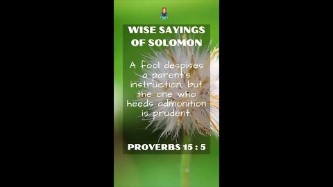 Proverbs 15:5 | NRSV Bible | Wise Sayings of Solomon