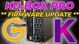 Goldshell NEW FIRMWARE UPDATE!! | Goldshell KD Box Pro