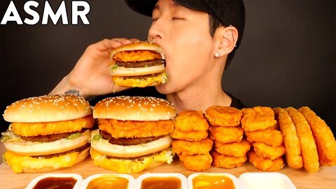 ASMR HASH BROWN & CHICKEN NUGGET BIG MACS MUKBANG (No Talking) EATING SOUNDS Zach Choi ASM