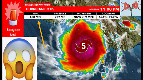 HURRICANE OTIS CAT 5 ! THERE WAS A SUDDEN FLASH FROM SPACE THEN RAPID INTENSIFICATION