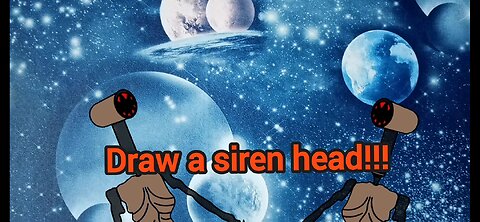 Draw a siren head. Step-by-step instructions.