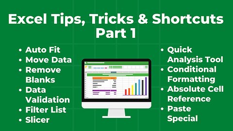 10 Excel Tips, Tricks and Shortcuts: Productivity Hacks Part 1