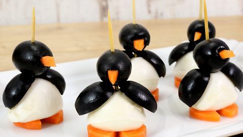 How to make yummy mozzarella penguins