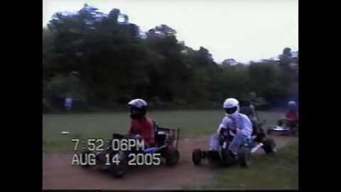 Galletta's Go-Karts: 2005-08-14 - 40-Lap "Mark Miller's Violent Flip" Race pt. 1 [VHS-C to DVD]