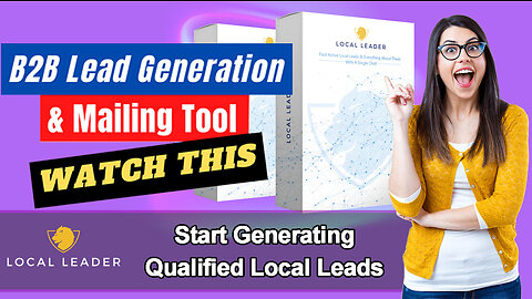 🚀 Local Leader - First Look! & Premium Bonus Offer : Local Marketing Lead Generation Tool.