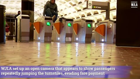 Metro riders jump turnstile to avoid paying fare