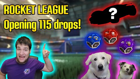 OPENING *ALL* OF MY "DROPS" FOR THE FIRST TIME! (115 Rocket League Crate Opening)