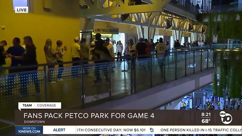 Fans pack Petco Park for NLDS Game 4