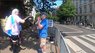 Gay Pride 2023 Satanic Temple Member Speaks Out To Preacher