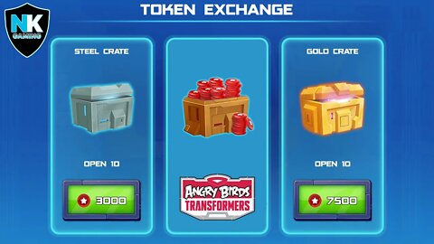 Angry Birds Transformers - Energon Lockdown - Day 7 - Token Exchange - 10 Gold & Steel Crates