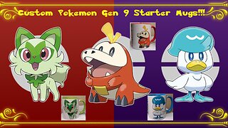 Custom Pokémon Scarlet And Violet Gen 9 Starters 11oz Coffee Mugs!!! (Sprigatito, Fuecoco, Quaxly)