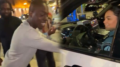 Bobby Shmurda asks a female officer to arrest him