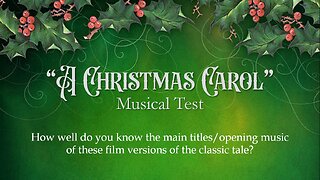 A Christmas Carol Musical Test