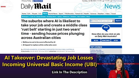 AI Takeover - Devastating Job Losses - Incoming Universal Basic Income (UBI)