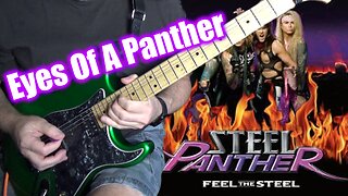 Steel Panther - Eyes Of A Panther (guitar cover with backing track)