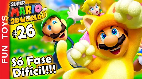 Super Mario 3d World #26 - Só tem Fase Difícil neste Mundo da Flor de Fogo! 🙀🙀🙀