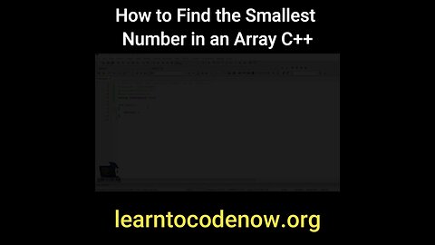 Find Smallest Number in Array C++