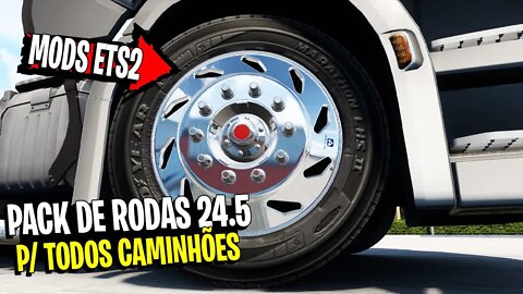 PACK DE RODAS ARO 24.5 ALCOA / RATRO PARA EURO TRUCK SIMULATOR 2 E AMERICAN TRUCK SIMULATOR