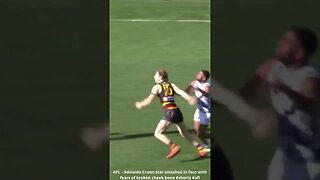 AFL - Adelaide Crows star smashed in face with fears of broken cheek bone #shorts #afl