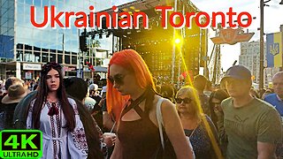 【4K】Nightlife 🔥 Ukrainian Toronto Canada 🇨🇦 🇺🇦