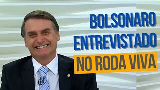 Bolsonaro em entrevista ao programa Roda Viva em 2018
