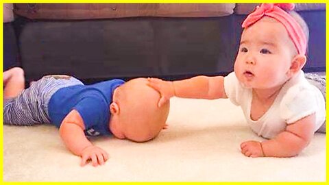 Funny Twins Babies Fighting Everyday - Hilarious Baby Videos