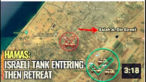 Entering from Salah al-Din Street, Israeli tank opened fire on civilian vehicle then retreats