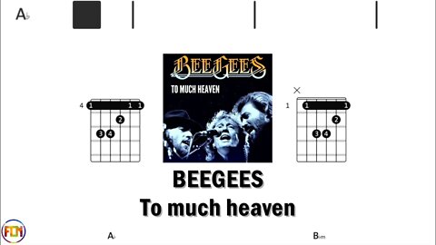 BEEGEES To much heaven - Chords & Lyrics like a Karaoke) HD