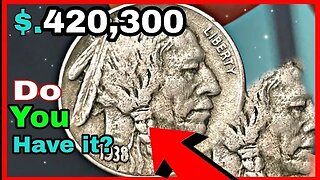 5 Cent BUFFALO NICKEL SELLS FOR GOOD MONEY - RARE NICKELS WORTH MONEY!!