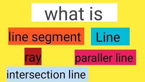what is line segment,line,ray,paraller line,intersection line// 6th class//Hindi and English