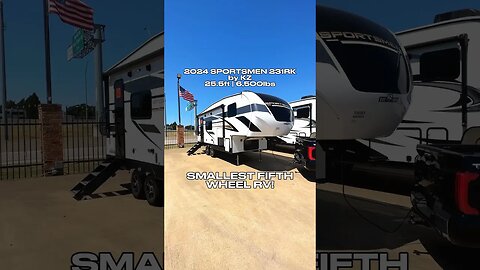 Smallest fifth wheel RV I’ve ever seen! 2024 KZ Sportsmen 231RK only 25ft and 6,500lbs! #rv