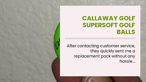 Callaway Golf Supersoft Golf Balls