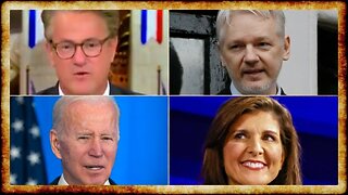 Scarborough JUMPS THE SHARK, Assange's Brother INVITED to SOTU, Biden COURTS Haley Voters