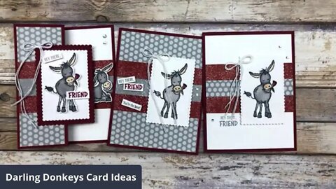 Stampin' Up! Darling Donkeys Card Ideas | Step It Up Technique