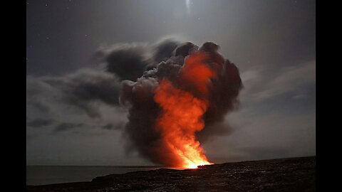 Volcano eruption video