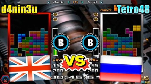 Tetris the Absolute The Grand Master 2 PLUS (d4nin3u Vs. Tetro48) [United Kingdom Vs. Russia]