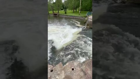 A waterfall in Central Indiana?? How about this one In Pendleton Indiana.￼