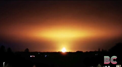 Huge fireball lights up sky above UK city